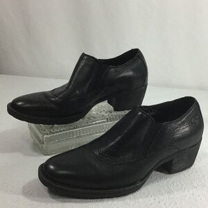 Born Black Leather Ankle Booties